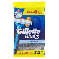 Rasoio Da Uomo Blue3 Usa E Getta Gillette 8+4 Pezzi Rasoio Da Uomo Blue3 Usa E Getta Gillette 8+4 Pezzi