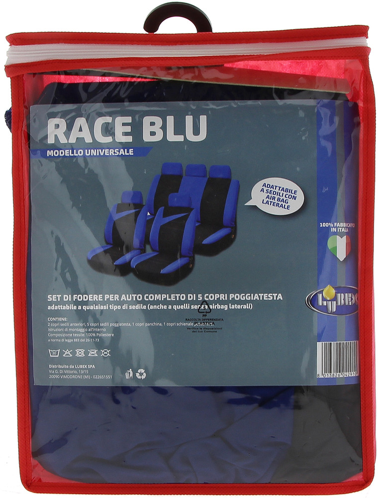 Set Completo Coprisedili Per Auto Race Blu Lubex - Foto 2