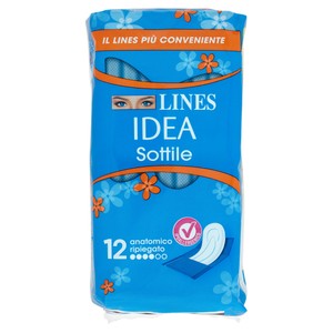 Assorbeti Sottili Ripiegati Anatomici 12 Pezzi Lines Idea - Foto 1