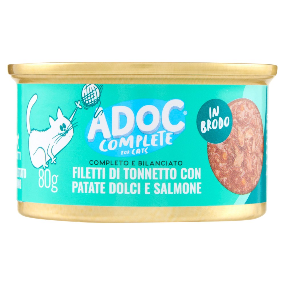 Alimento Umido Per Gatti Tonno,Patate E Salmone Adoc - Foto 1