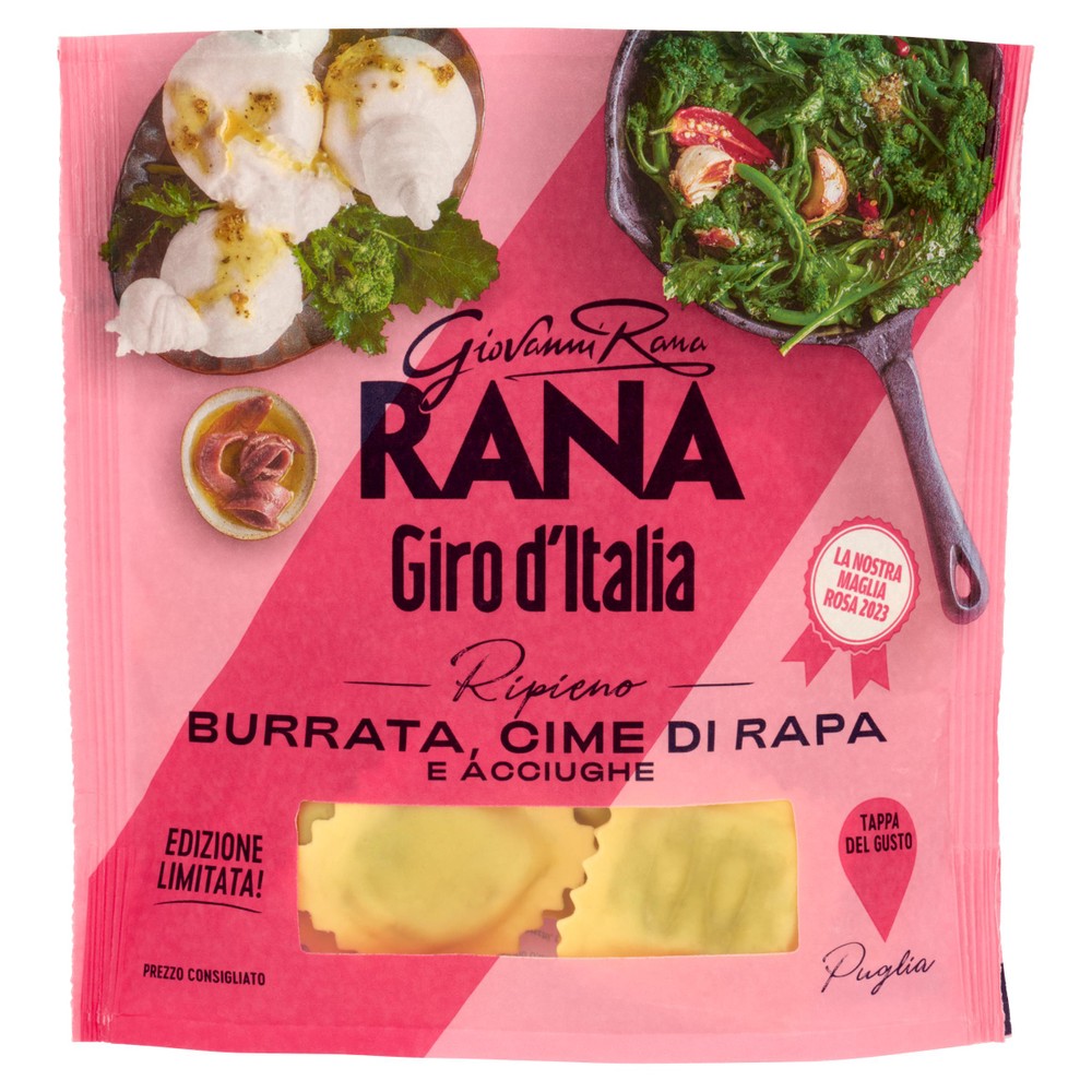 Ravioli Giro D'italia Burrata E Cime Di Rapa Rana