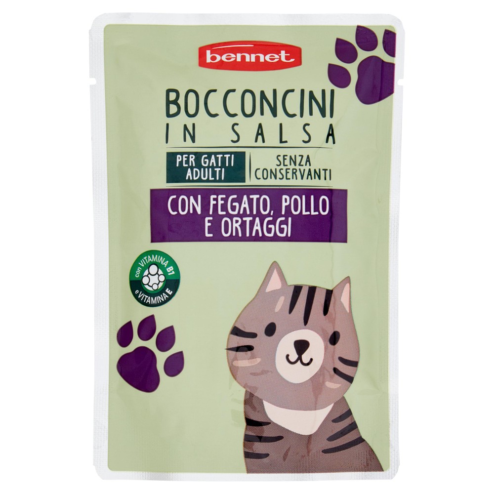 Alimento Umido Per Gatti Bennet Bocconcini Fegato Pollo - Foto 1