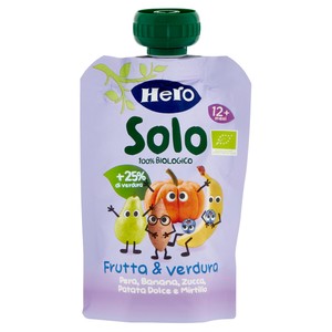 Solo Pouch Banana Mirtillo Pera Patata Dolce Zucca Hero