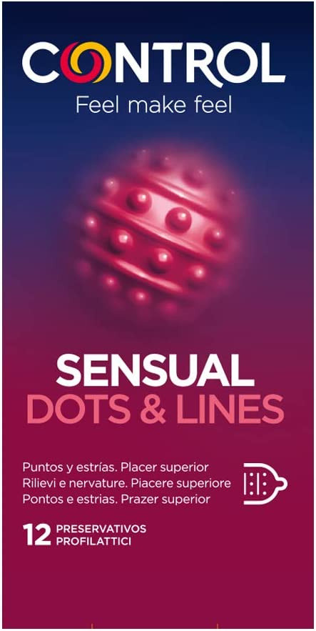 Profilattici Sensual Dots & Lines Control - Foto 1