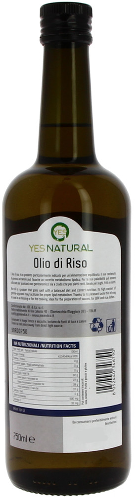 Olio Di Riso Yes Organic