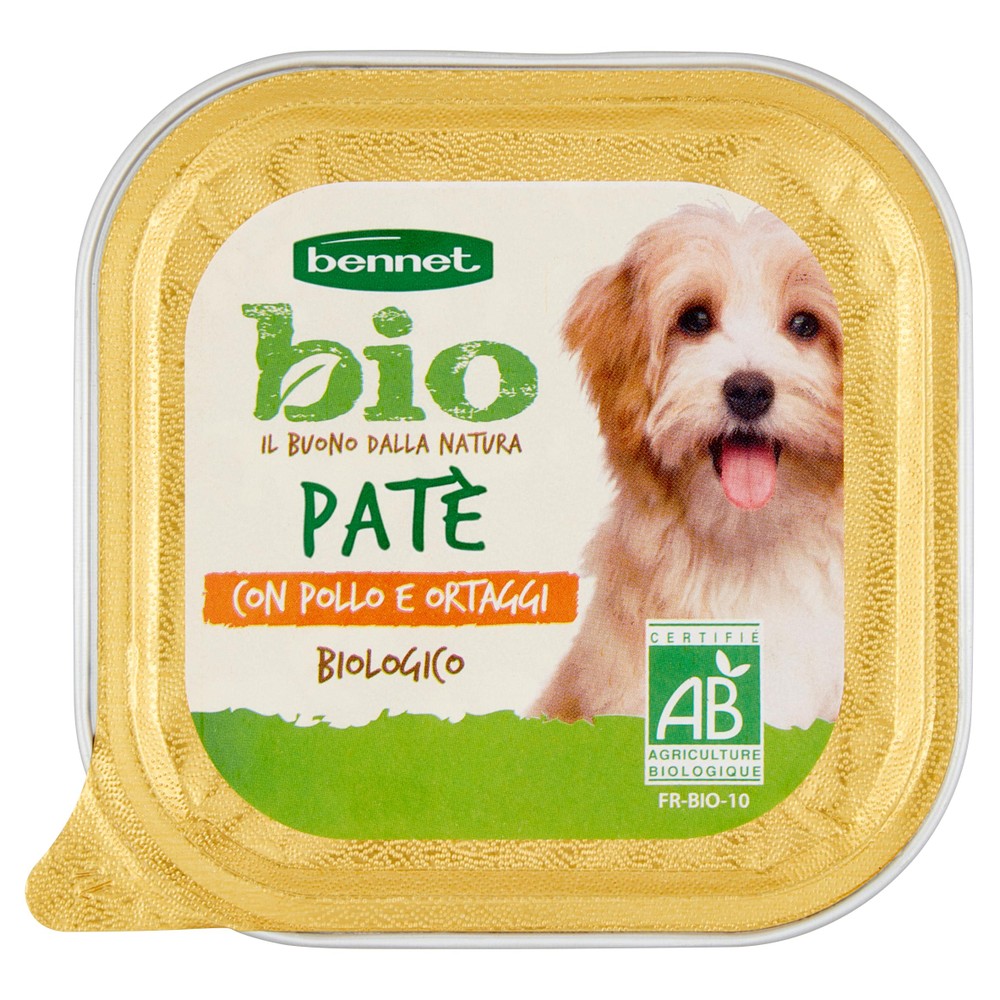 Pate Per Cani Con Pollo E Ortaggi Bennet Bio