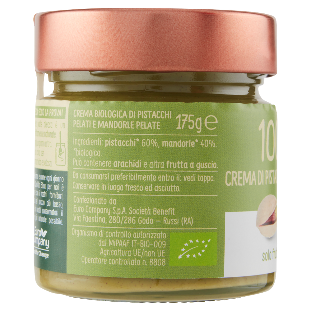 Crema Spalmabile Biologica 100% Pistacchi E Mandorle Eurocompany - Foto 2