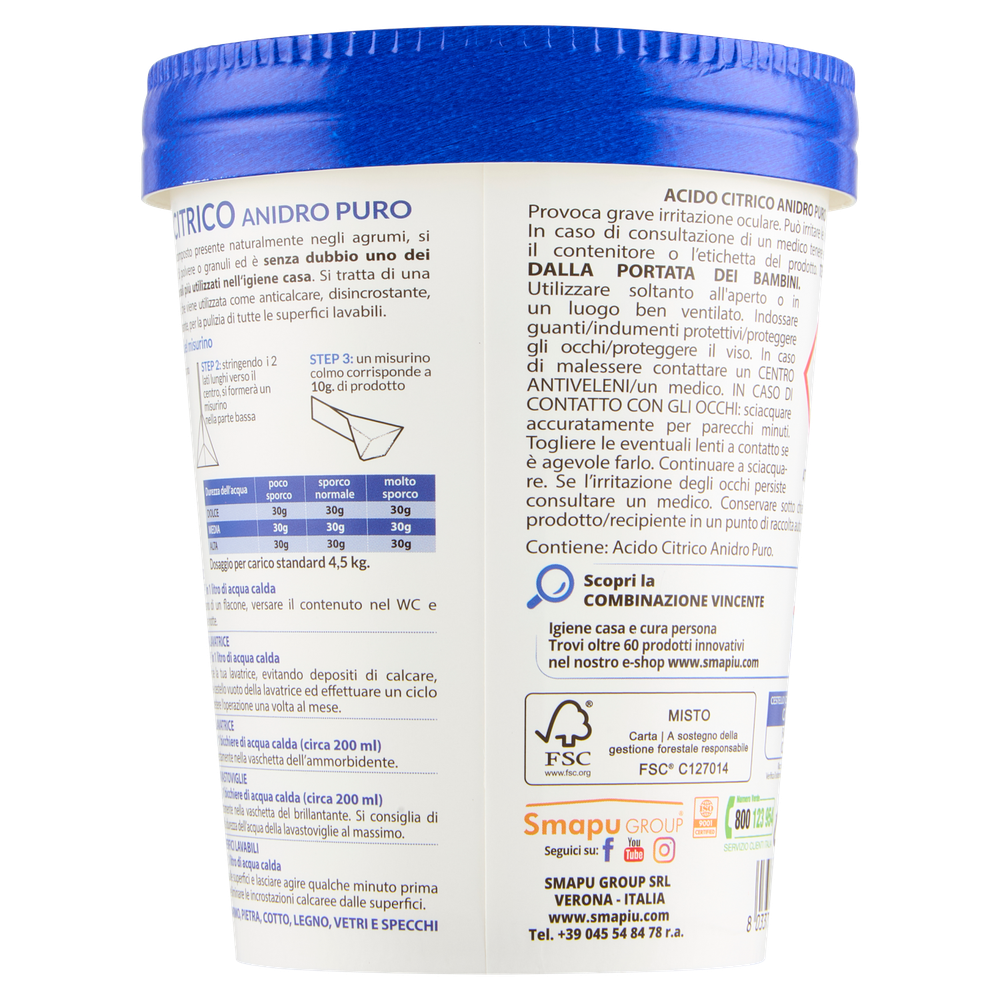 Acido Citrico Anidro Puro 500 Gr Smapiu' - Foto 3