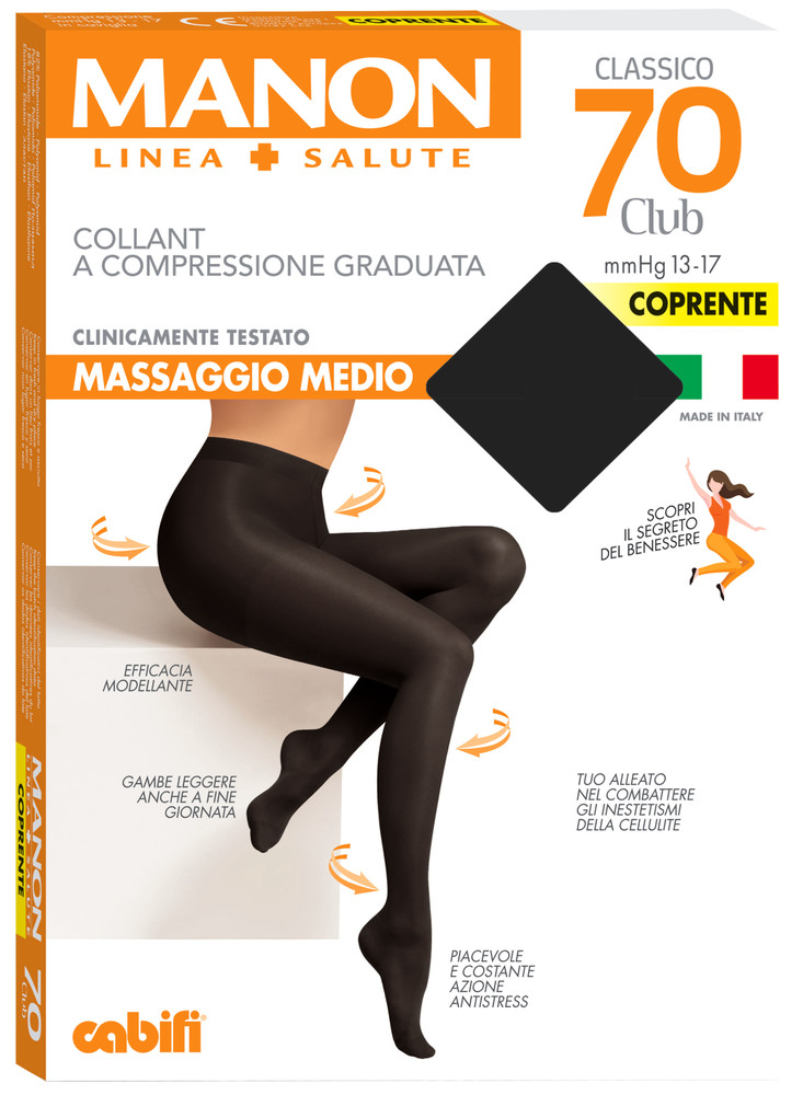 Collant Classico Tg 2 Nero Coprente 70 Denari Manon - Foto 1