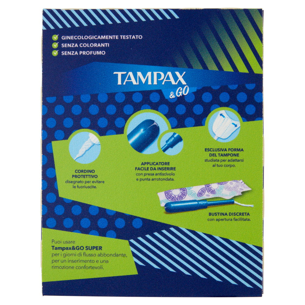 Assorbenti Interni Super Tampax & Go | Bennet Online