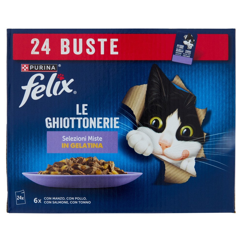Umido Per Gatti Ghiottonerie Selezioni Miste 24x85g Felix - Foto 1