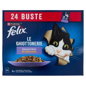 Umido Per Gatti Ghiottonerie Selezioni Miste 24x85g Felix - Foto 1