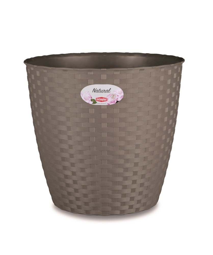 Vaso Natural Diametro 24 Cm Colore Tortora Stefanplast - Foto 1