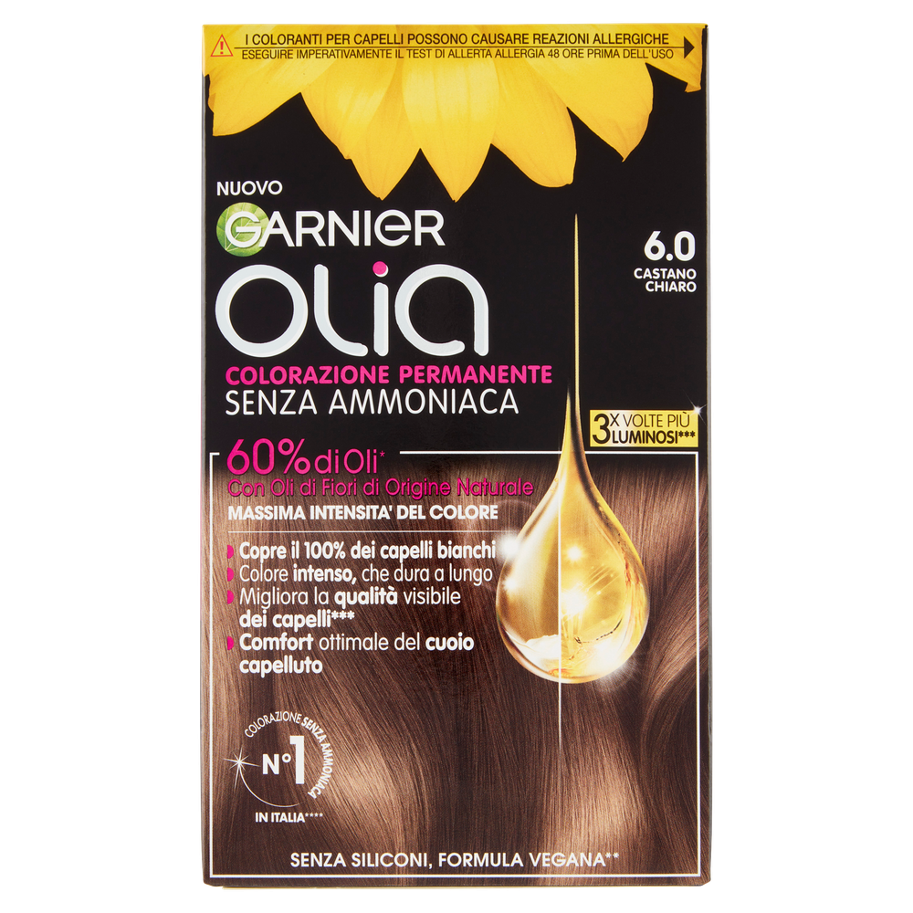 Colorazione Capelli Olia 6.0 Castano Chiaro - Foto 1