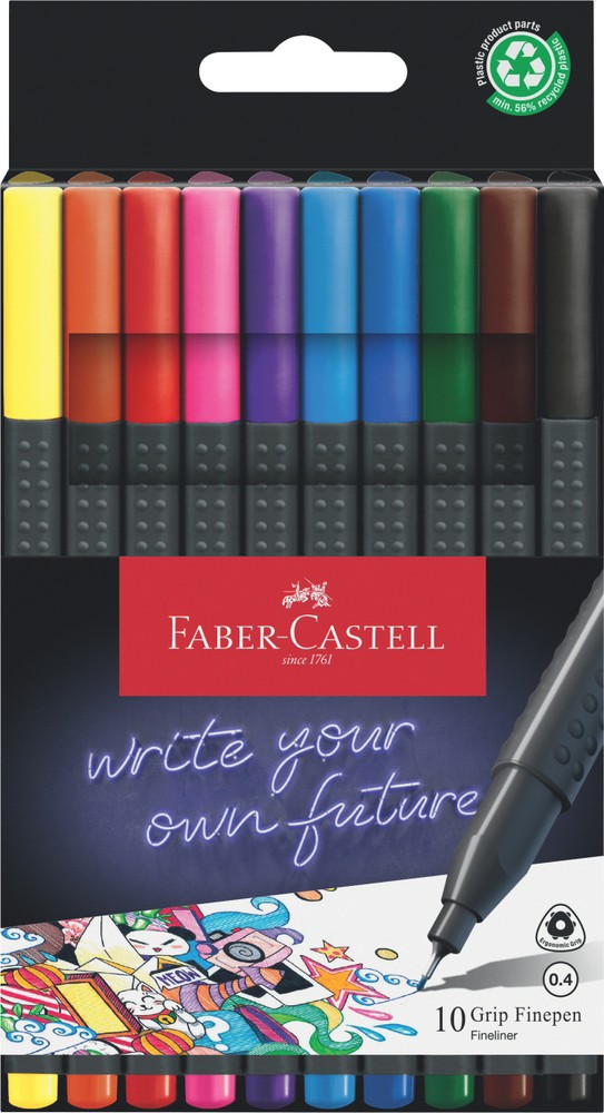 Confezione 10 Grip Finepen Faber Castell - Foto 1