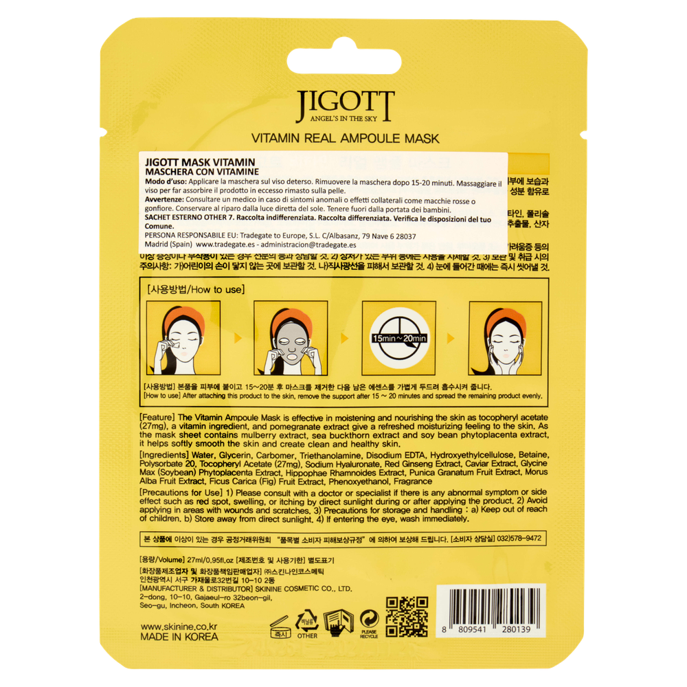 Maschera Viso Con Vitamine Jigott - Foto 3