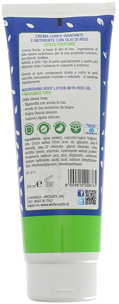 Crema Corpo Riso Senza Profumo - Foto 3