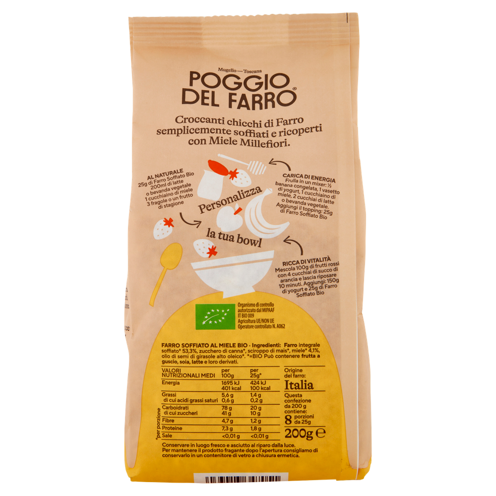 Cereali Di Farro Soffiato Al Miele Bio Poggio Del Farro - Foto 3