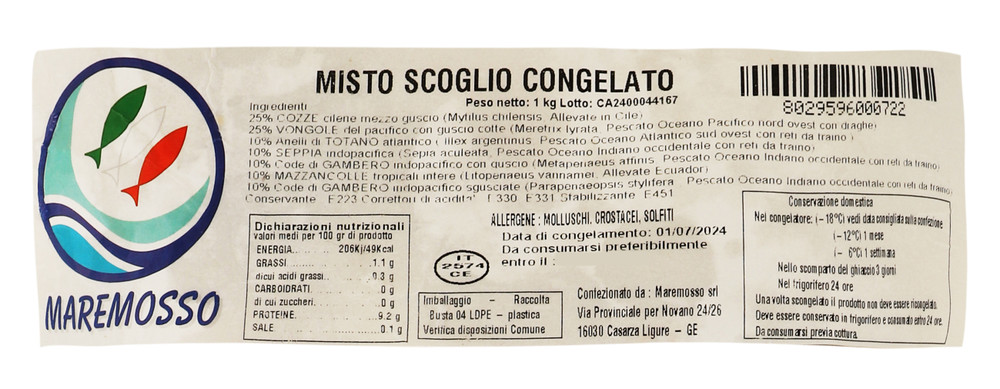 Misto Scoglio Kg 1 Congelato Maremosso - Foto 3