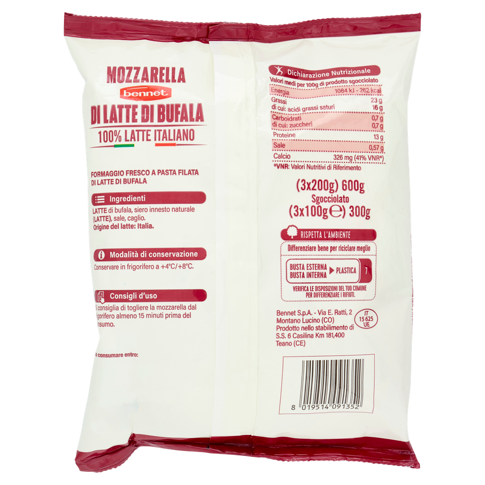 Mozzarella Di Bufala Bennet 3x100 - Foto 3