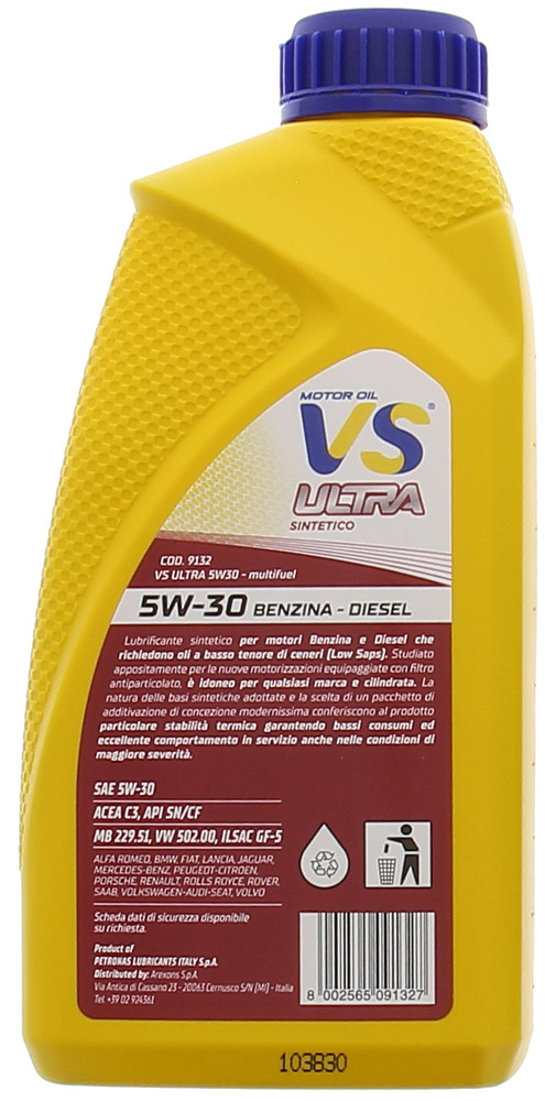 Olio Lubrificante Per Auto 5w30 1l Vs - Foto 2