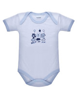 Body Neonato Mezza Manica 9 / 12 Bianco Bordo Azzurro Intimami Body Neonato Mezza Manica 9 / 12 Bianco Bordo Azzurro Intimami