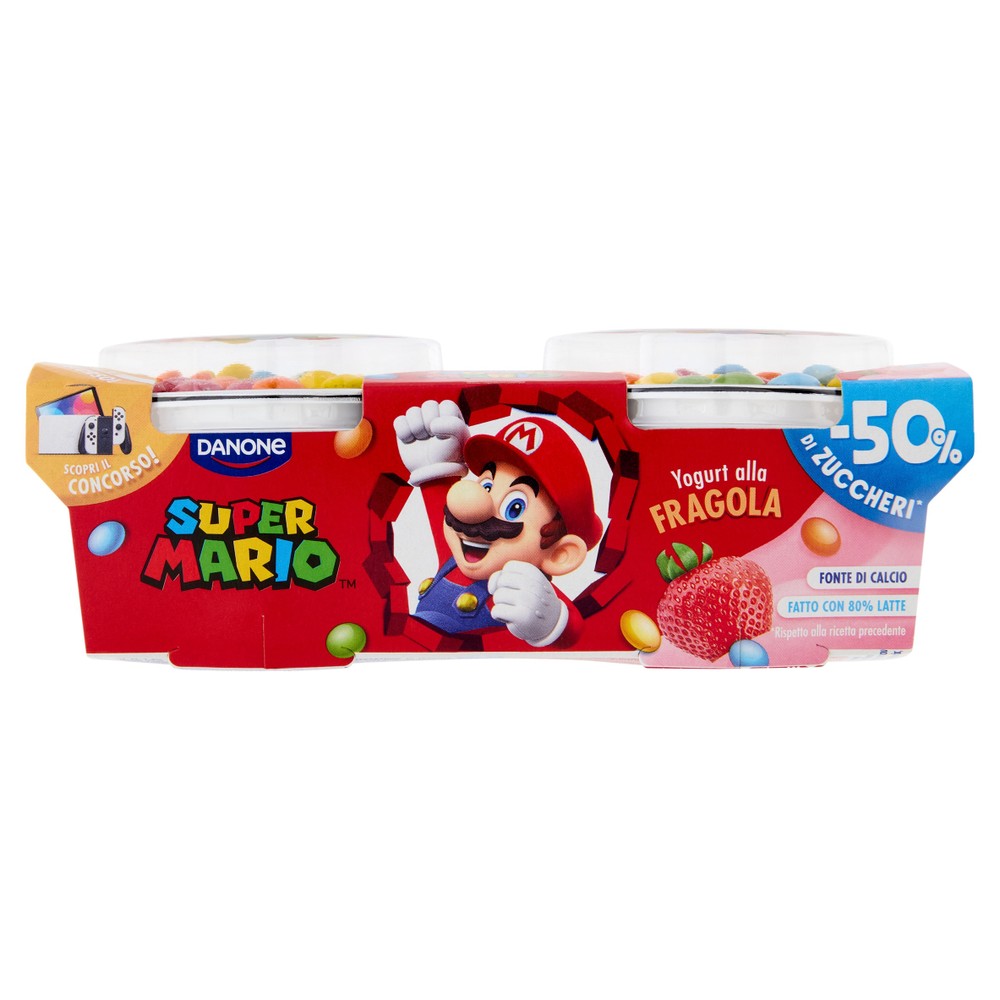 Yogurt Con Confettini Fragola 2x110g Danone Super Mario - Foto 1