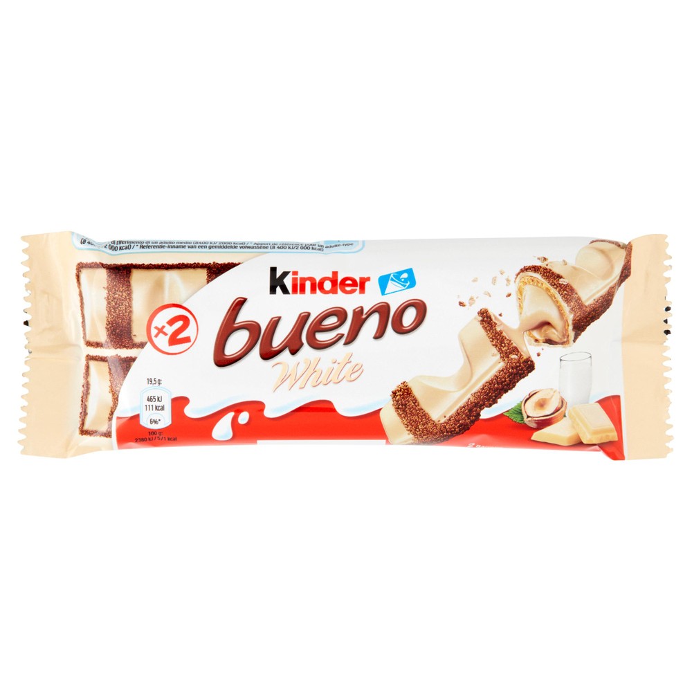 Snack Kinder Bueno White Con Cioccolato Bianco 2x39g Kinder - Foto 1