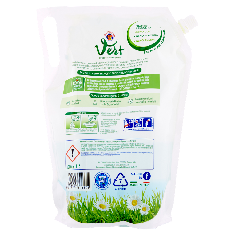 Ecoricarica Detergente Piatti A Mano Chanteclair Vert