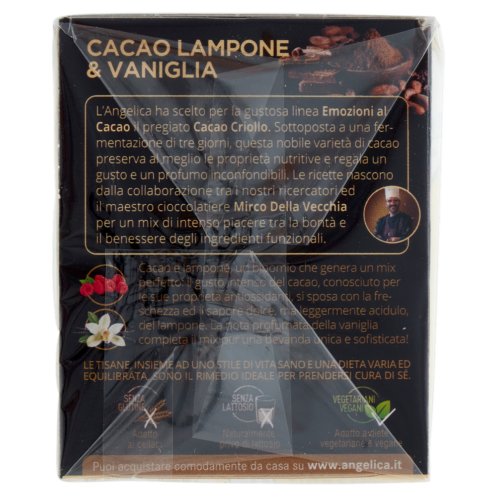 Tisana Al Cacao, Lampone E Vaniglia Antiossidante 15x1,6g L'angelica - Foto 2