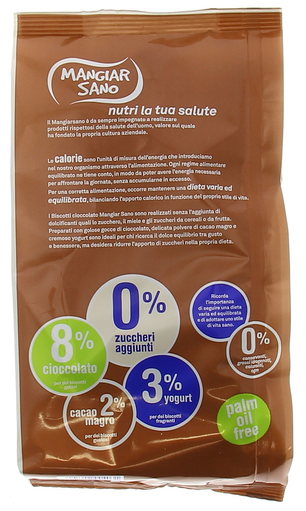 Biscotti Cioccolato 0% Zuccheri Aggiunti Mangiarsano - Foto 3