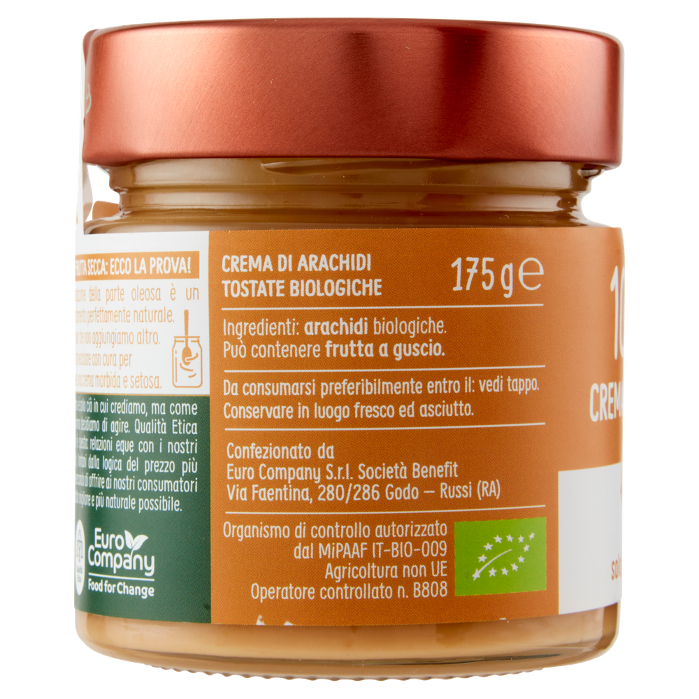 Crema Spalmabile 100% Arachidi Biologiche Eurocompany - Foto 2
