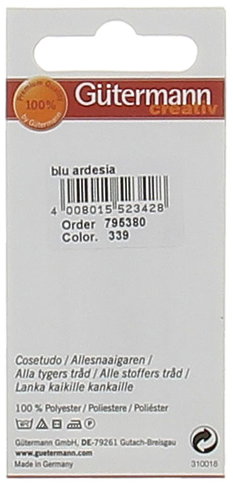 Filo Per Cucire Colore 399 Blu Ardesia Mt.100 Gutermann - Foto 2
