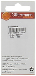 Filo Per Cucire Colore 399 Blu Ardesia Mt.100 Gutermann - Foto 2