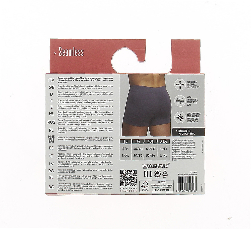 Boxer Uomo Seamless S/M Blu Pompea - Foto 3