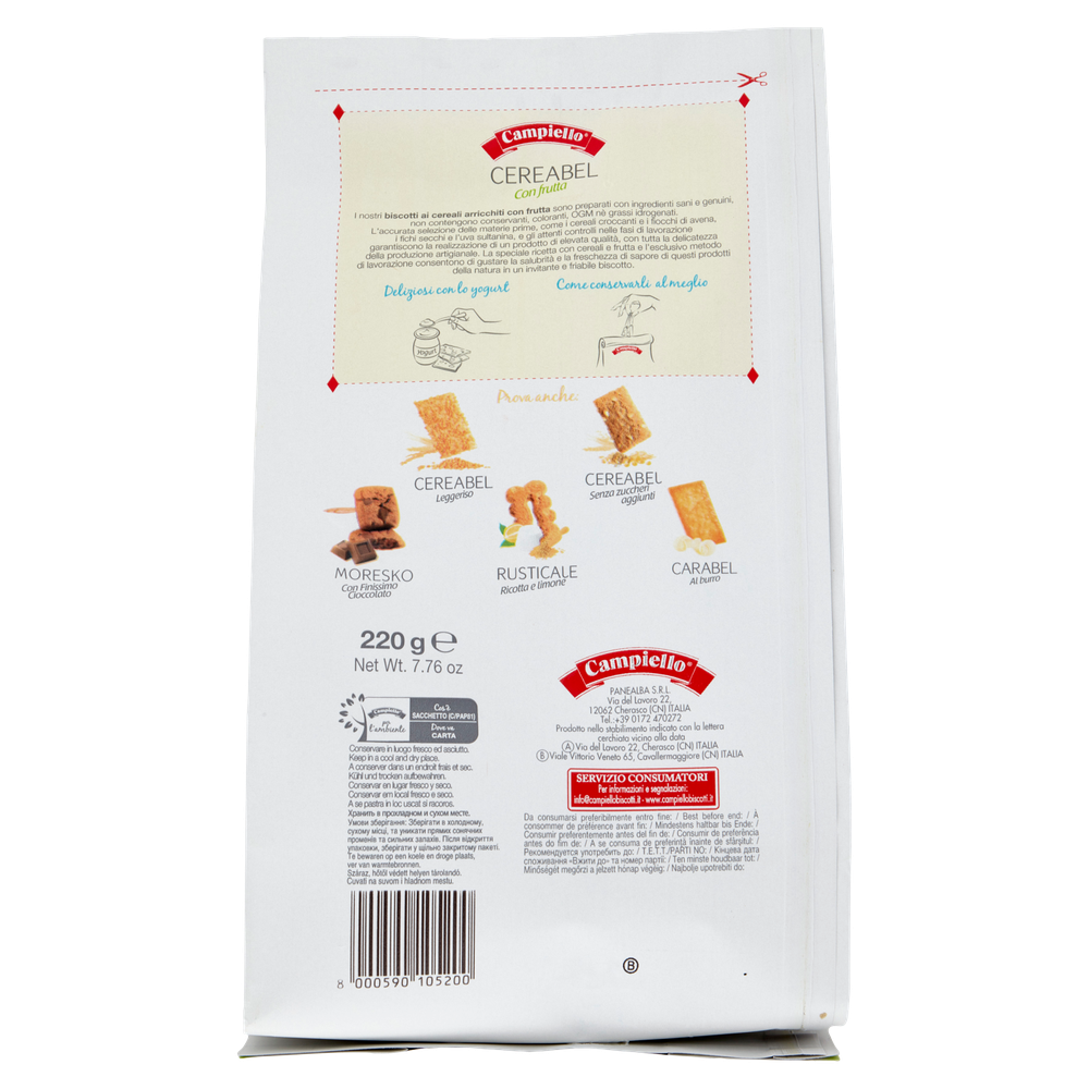 Biscotti Cereabel Ai Cereali Con Frutta Campiello - Foto 3