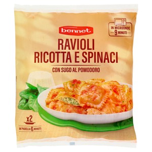 Ravioli Ricotta E Spinaci Al Pomodoro E Basilico 550g Bennet - Foto 1