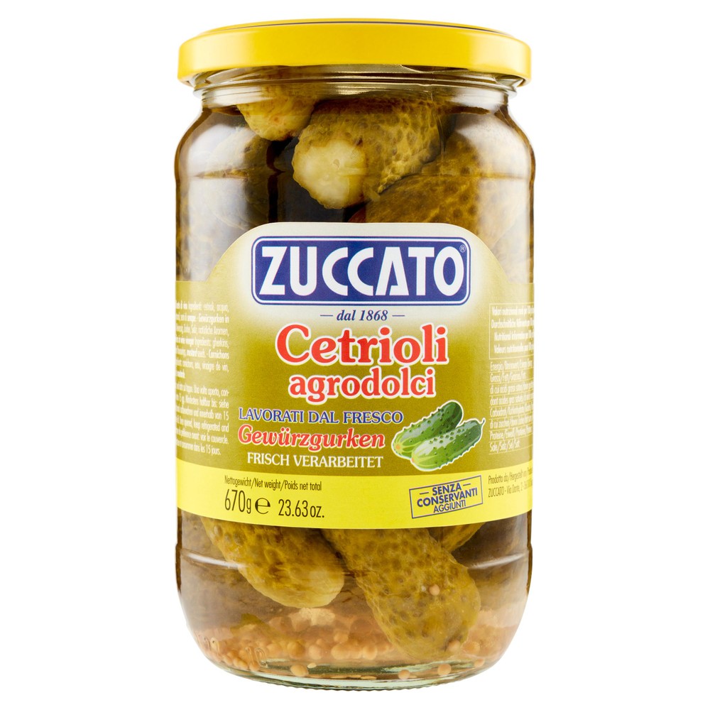 Cetrioli In Agrodolce Aromatizzati All'aceto Di Vino Zuccato - Foto 1