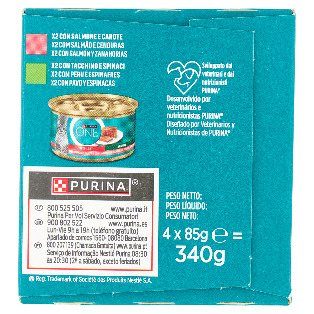 Alimento Umido Gatto Bifensis Tacchino Salmone Purina One Conf.Da 4 - Foto 2