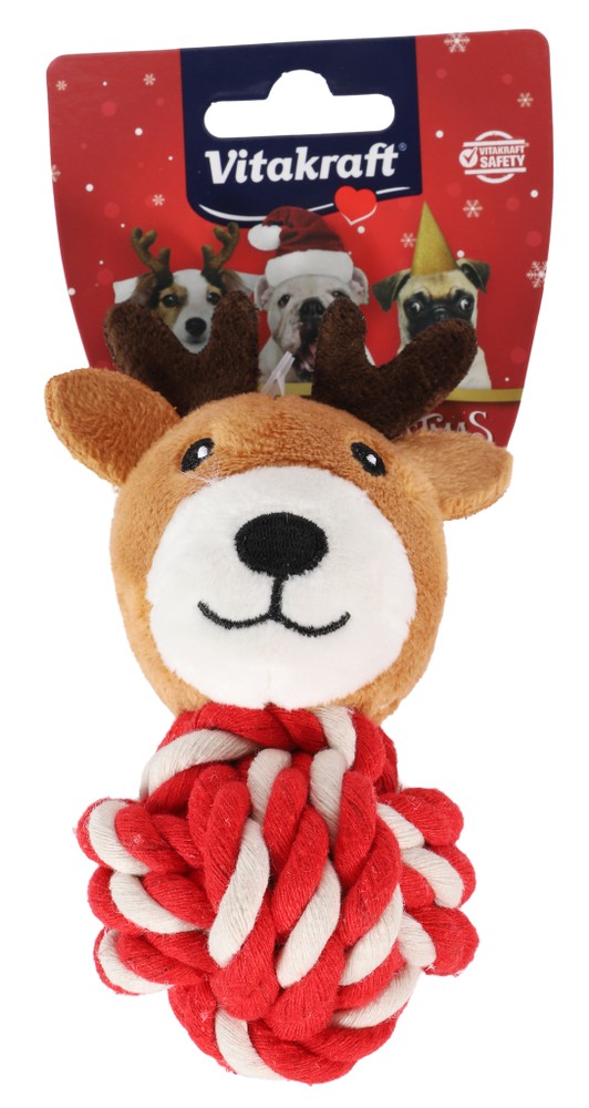 Gioco Natale Peluche E Corda Cane Vitakraft - Foto 1
