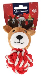 Gioco Natale Peluche E Corda Cane Vitakraft - Foto 1