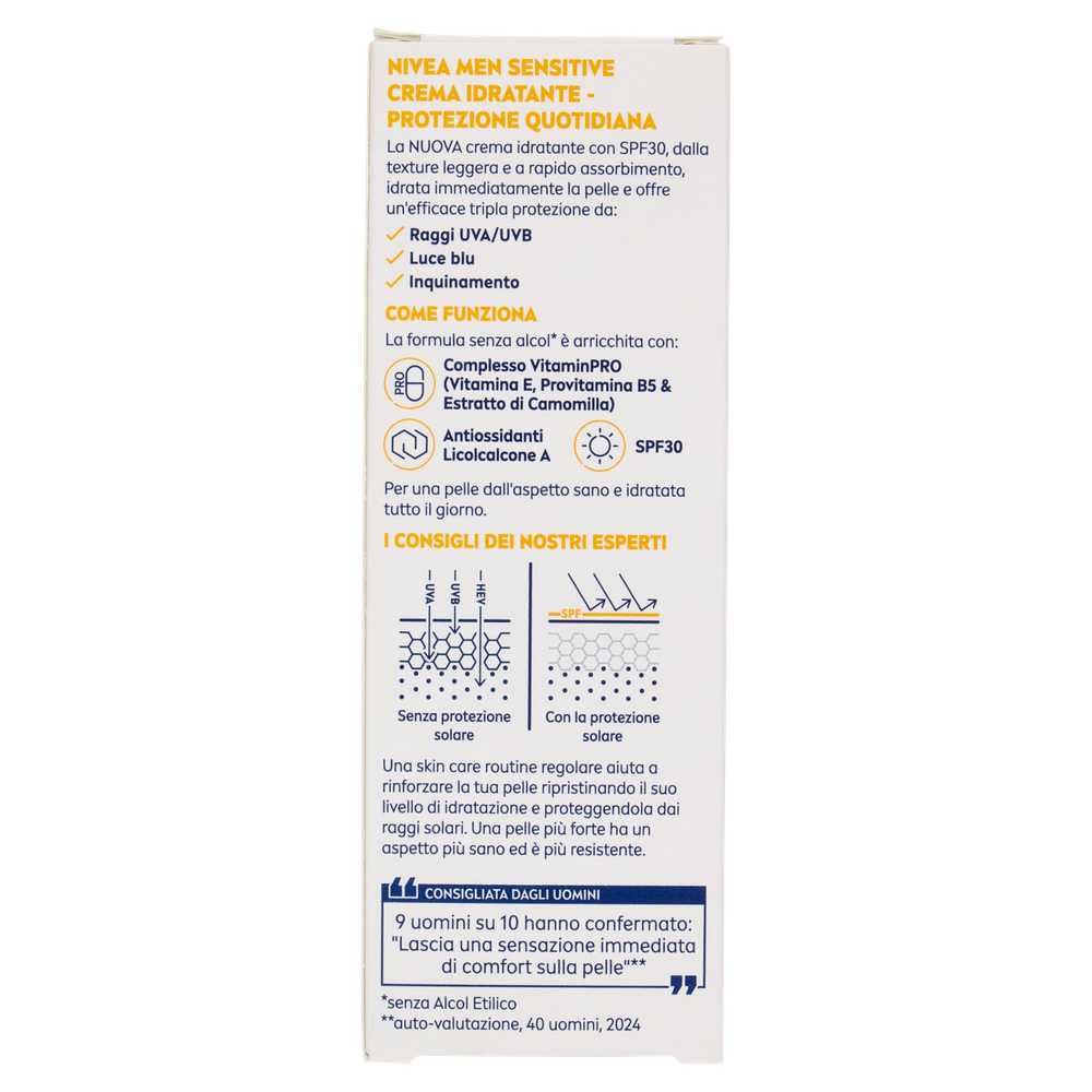 Crema Idratante Protezione Quotidiana Spf 30 Nivea Men Sensitive - Foto 3