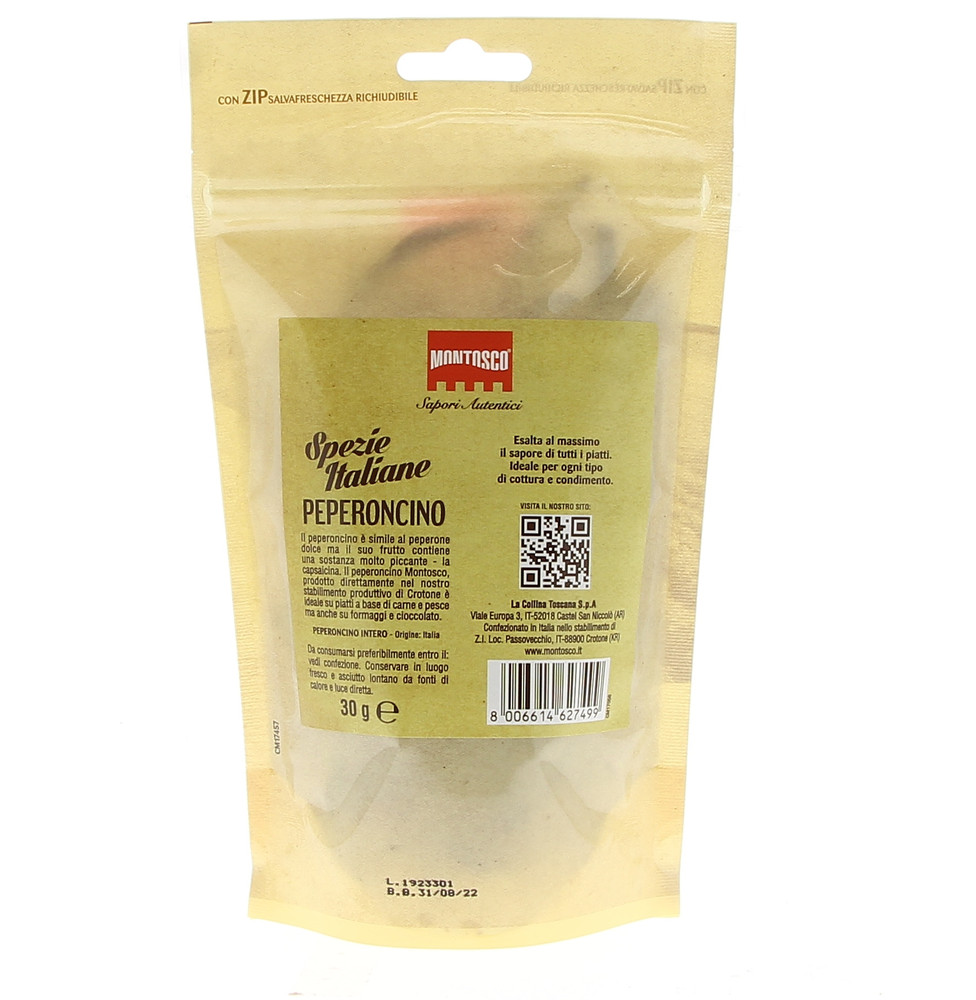 Peperoncino Intero Italiano Montosco In Sacchetto