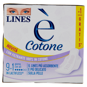 Assorbenti Con Ali In Cotone Lines E' Conf. Da 9+1 - Foto 3