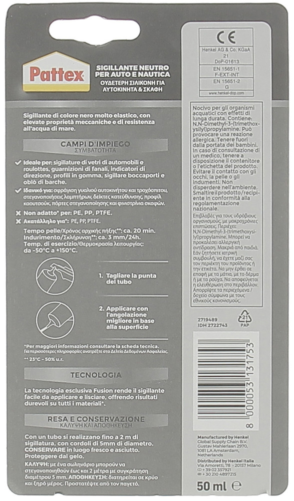 Auto E Nautica Nero 50 Ml Pattex - Foto 2