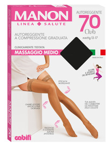 Calze Autoreggenti Donna Tg 4 Nero 70 Denari Manon - Foto 1