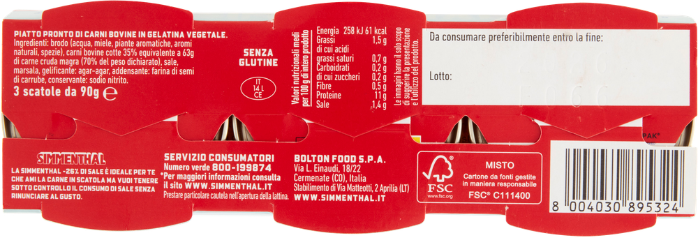 Carne In Gelatina Menosale 3x90g Simmenthal - Foto 3