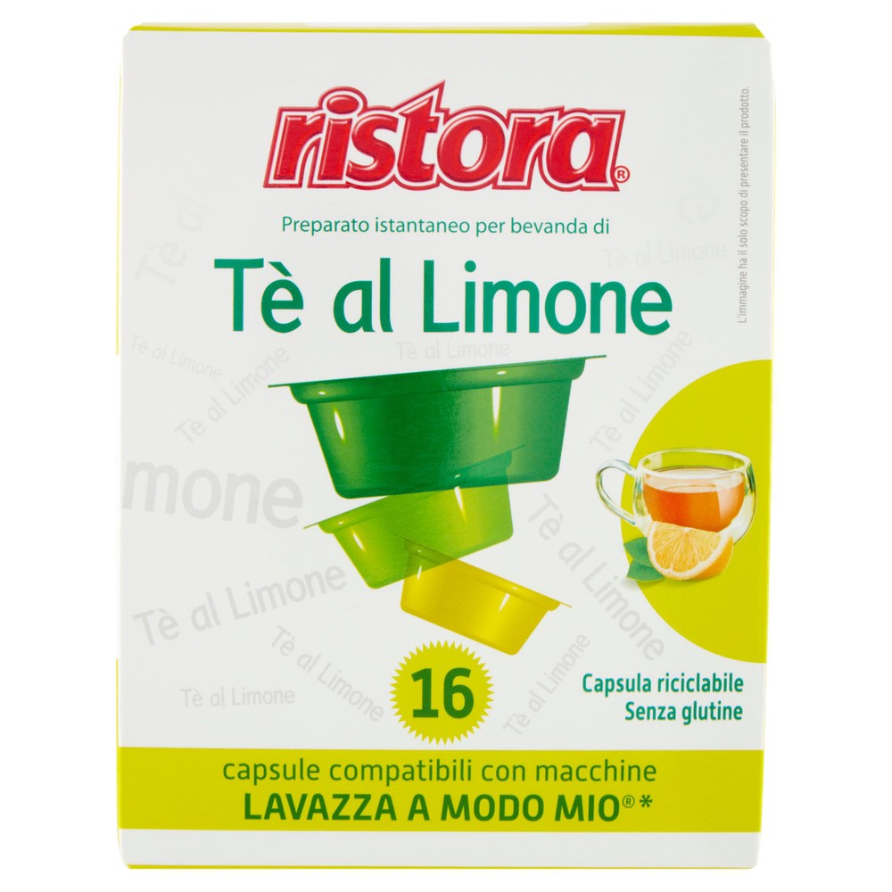 Te' Al Limone Ristora In Capsule Compatibili A Modo Mio, Conf.Da 16