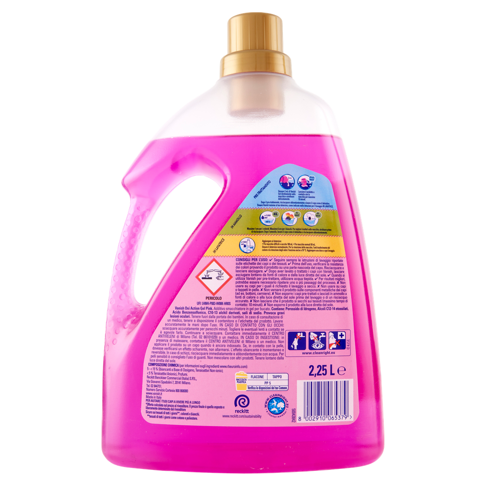Smacchiatore Per Bucato In Gel Rosa Vanish Oxi Action Conf.Da Kg 15