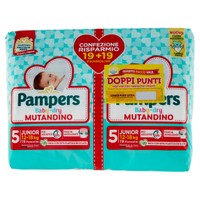 Pannolini Baby Dry Mutandino 2x19, Taglia 5 Junior (11-15 Kg) Pampers